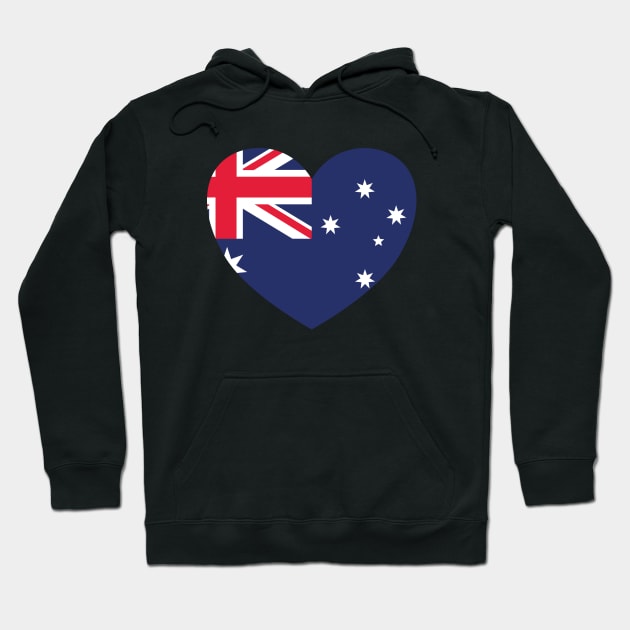 Australian Flag Heart - Flag of Australia Hoodie by DPattonPD